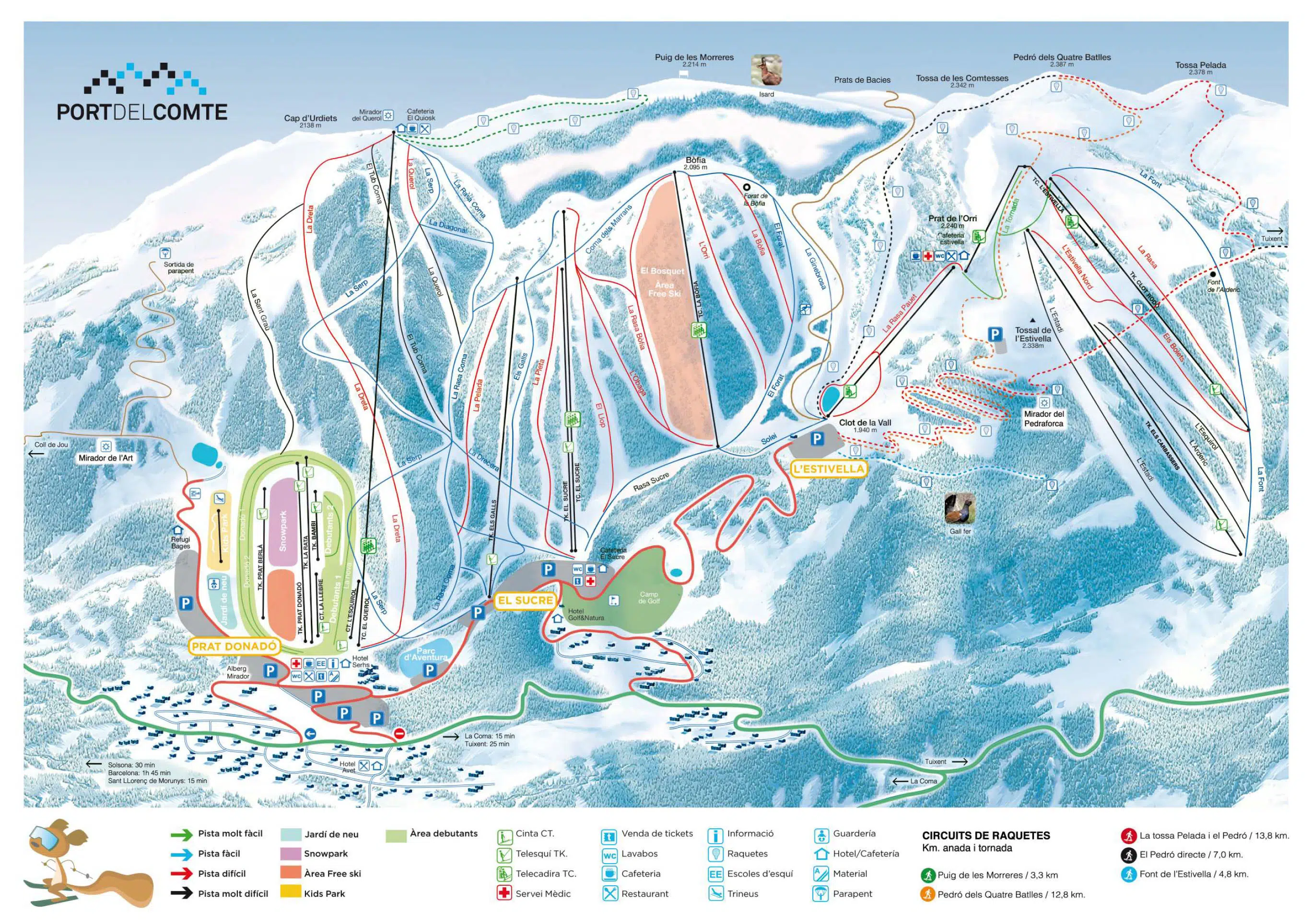 Mapa de pistes de Port del Comte
